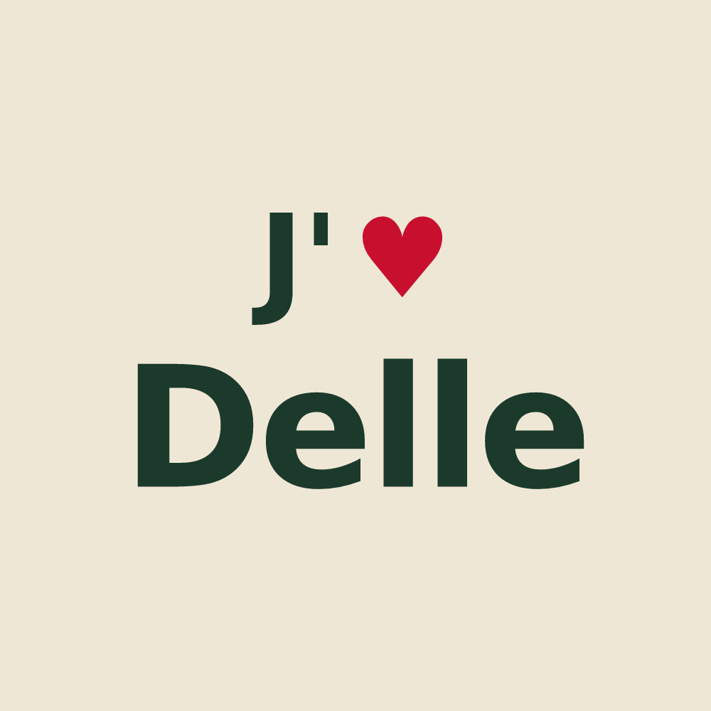 Tote bag personnalisé Delle — design J'aime Delle