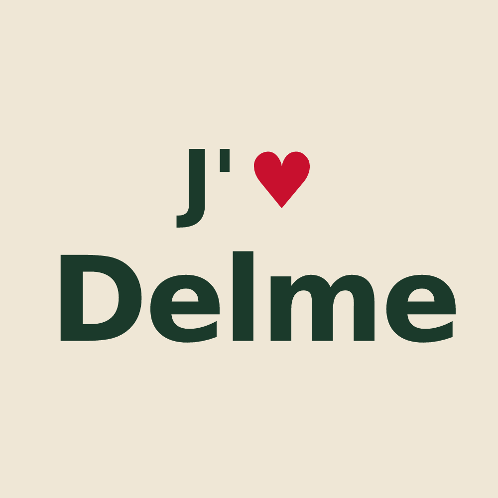 Tote bag personnalisé Delme — design J'aime Delme
