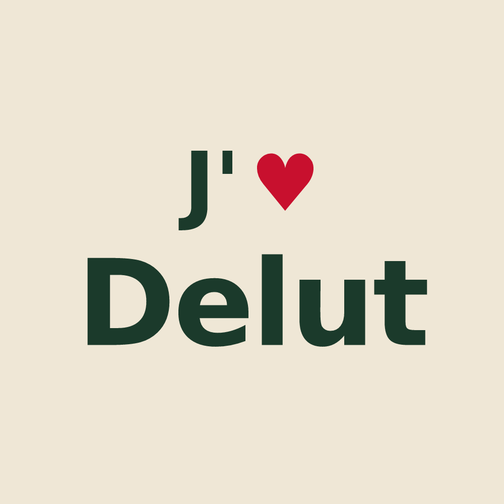 Tote bag personnalisé Delut — design J'aime Delut