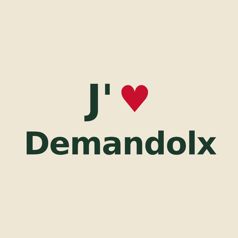Tote bag personnalisé Demandolx — design J'aime Demandolx