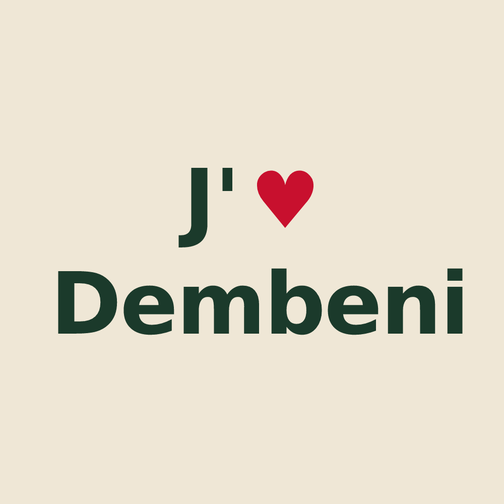 Tote bag personnalisé Dembeni — design J'aime Dembeni