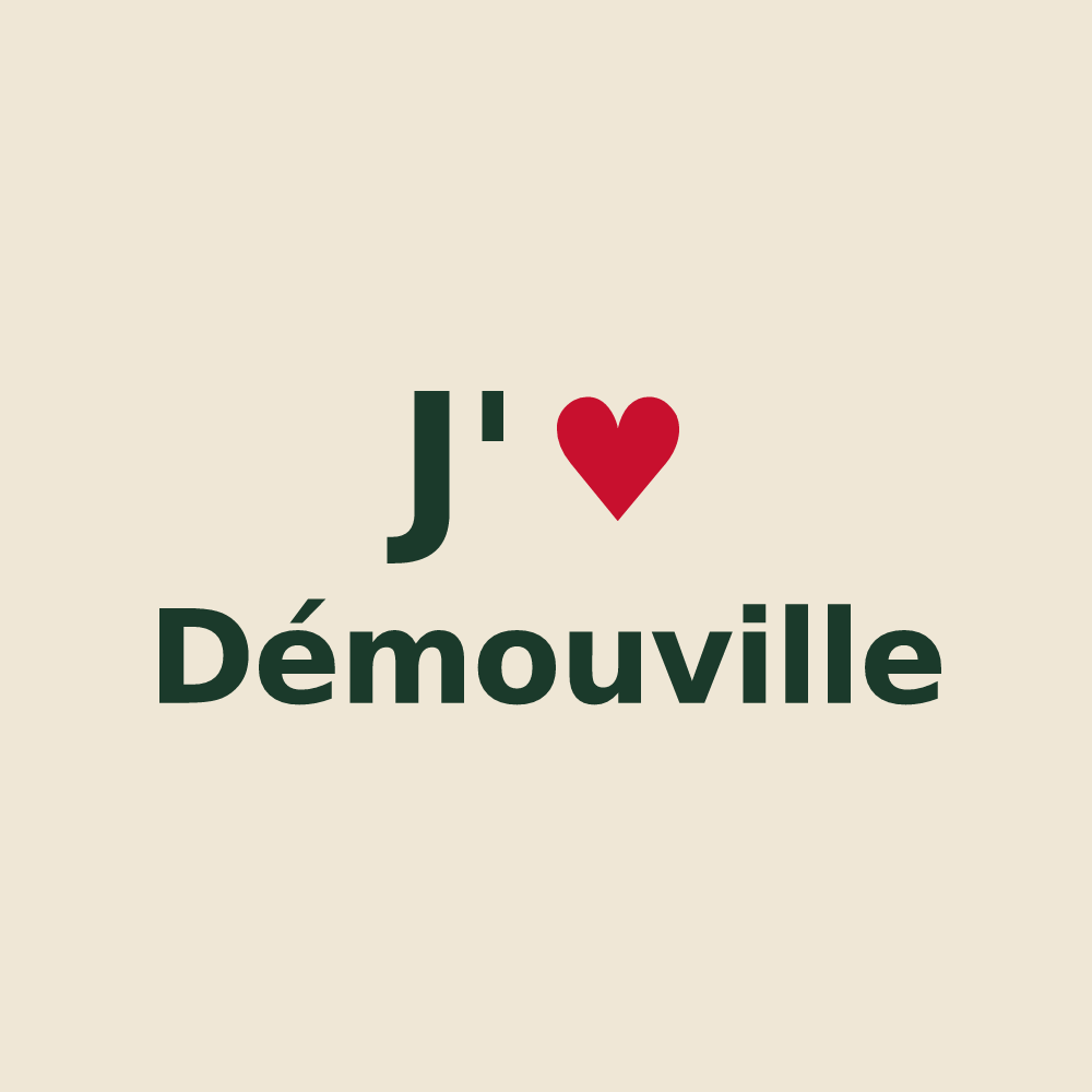 Tote bag personnalisé Démouville — design J'aime Démouville