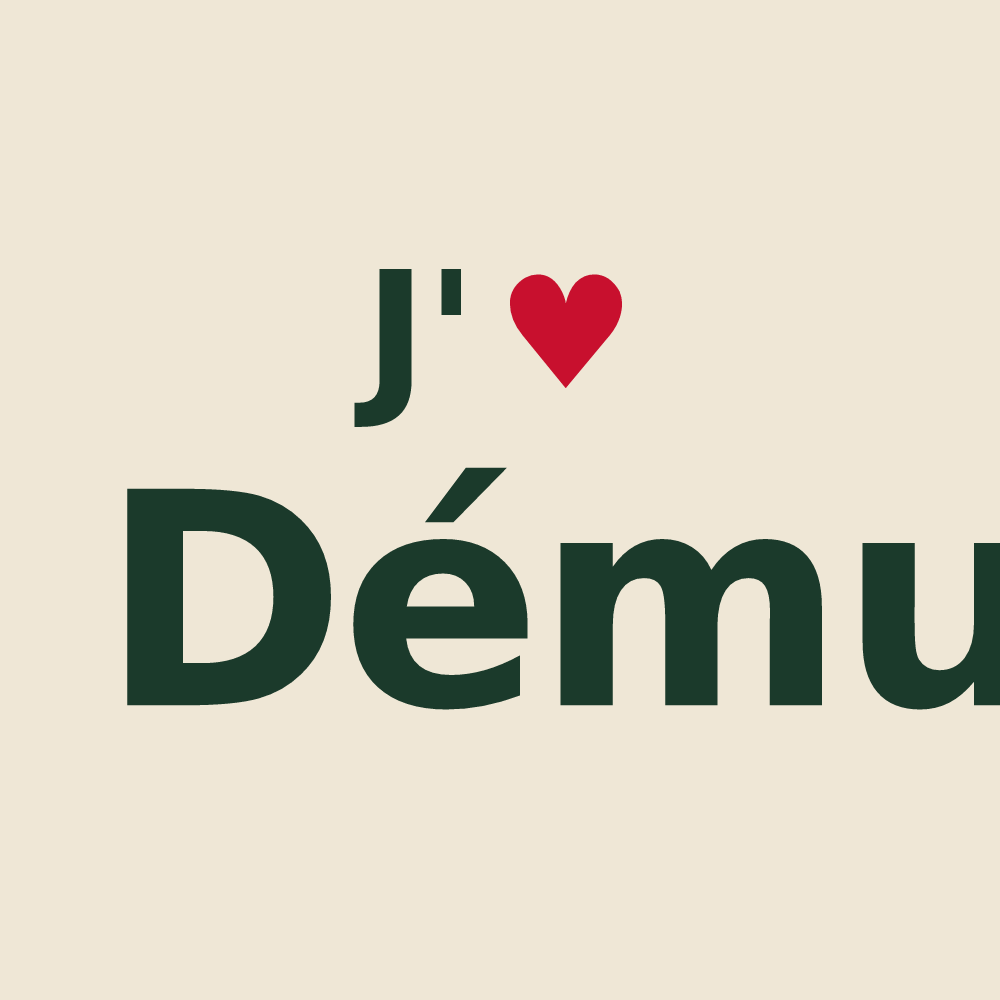 Tote bag personnalisé Dému — design J'aime Dému