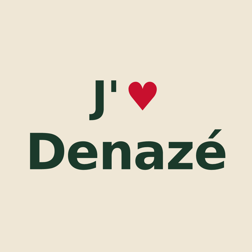 Tote bag personnalisé Denazé — design J'aime Denazé