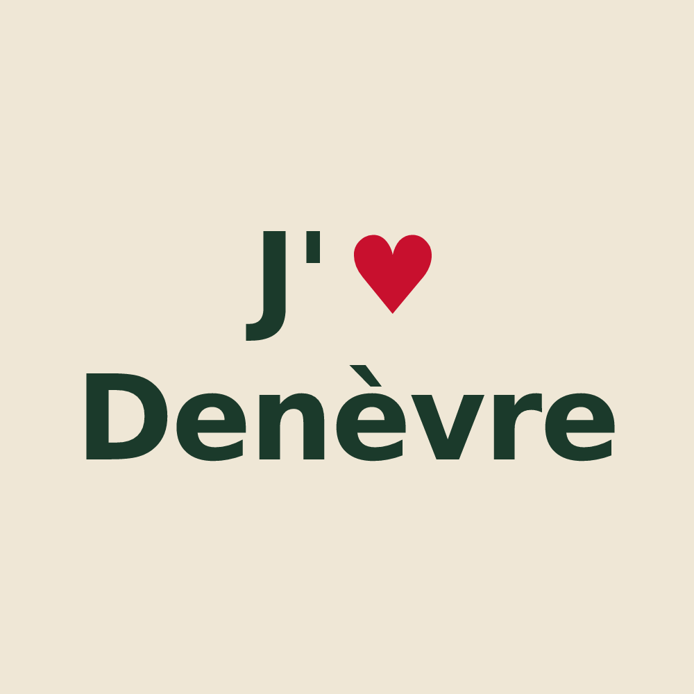 Tote bag personnalisé Denèvre — design J'aime Denèvre