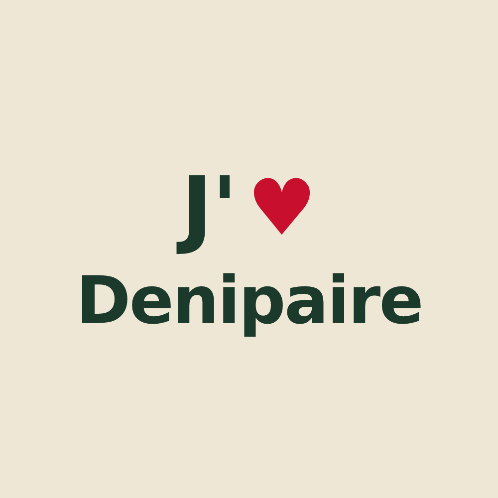 Tote bag personnalisé Denipaire — design J'aime Denipaire