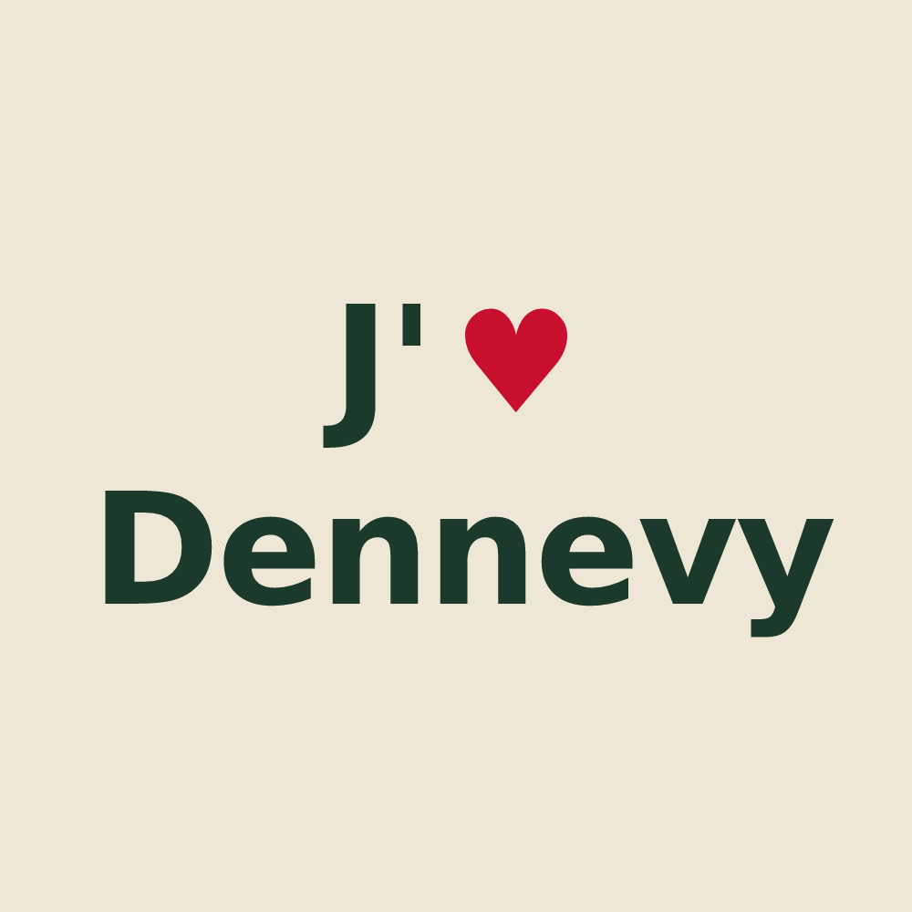 Tote bag personnalisé Dennevy — design J'aime Dennevy