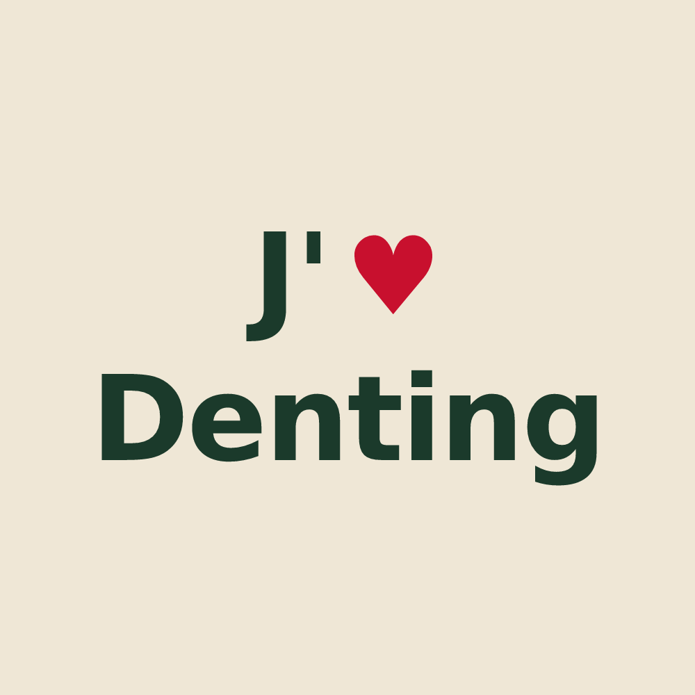 Tote bag personnalisé Denting — design J'aime Denting