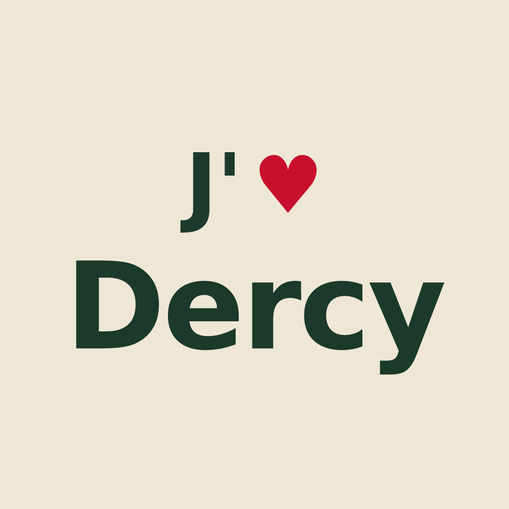 Tote bag personnalisé Dercy — design J'aime Dercy