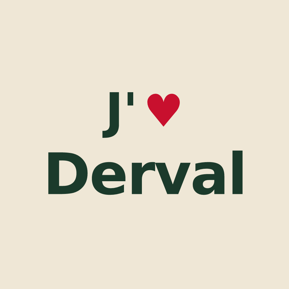Tote bag personnalisé Derval — design J'aime Derval
