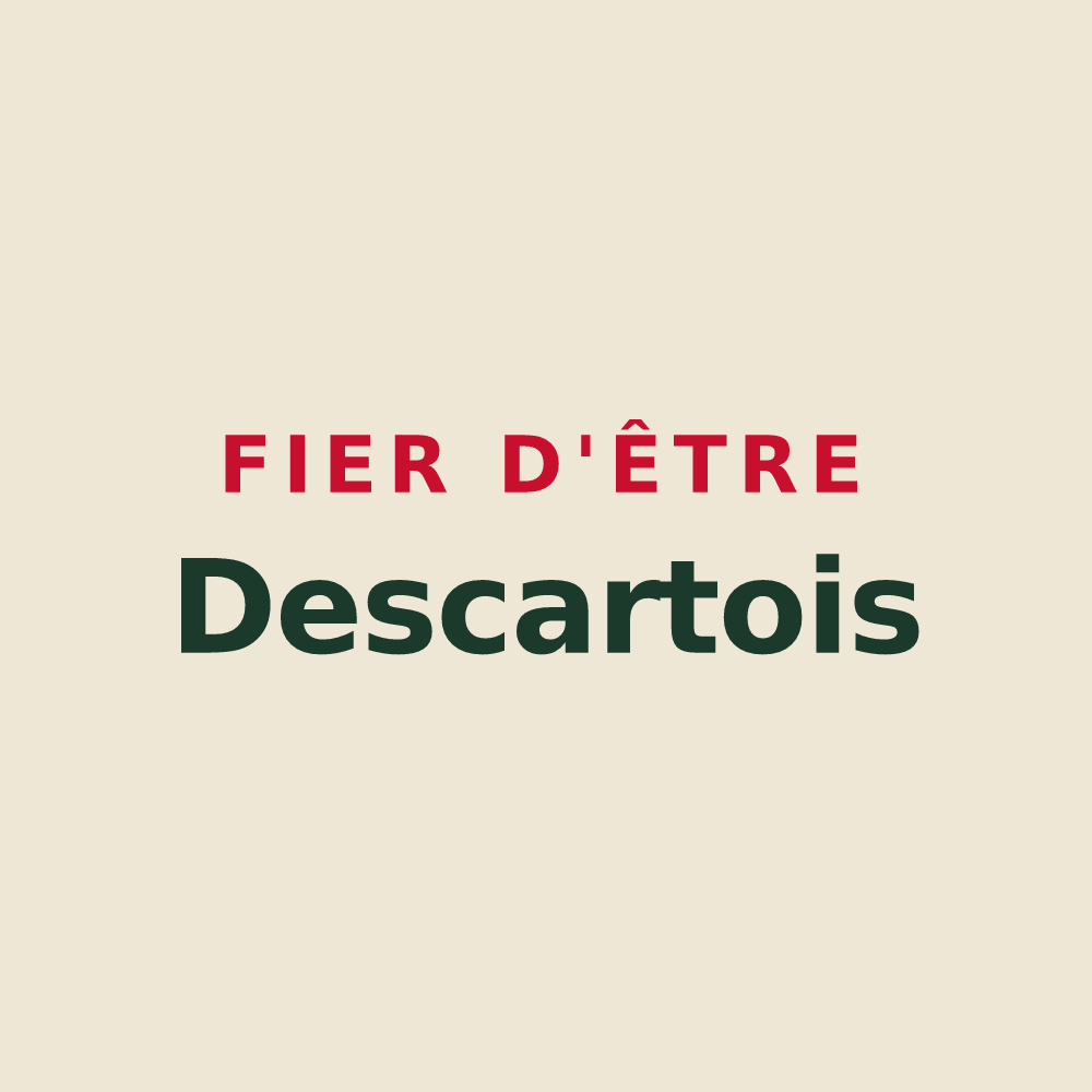 Tote bag « Fier d'être Descartois » — design pour Descartes