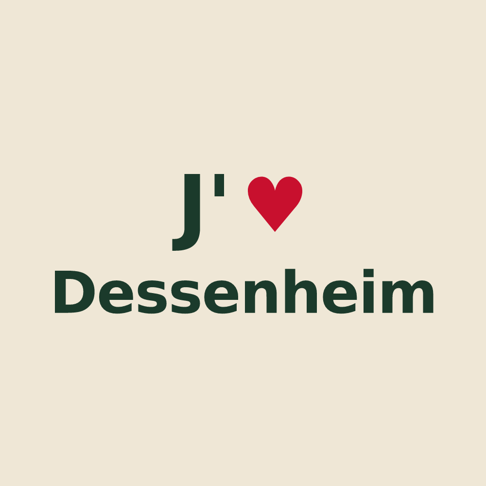 Tote bag personnalisé Dessenheim — design J'aime Dessenheim