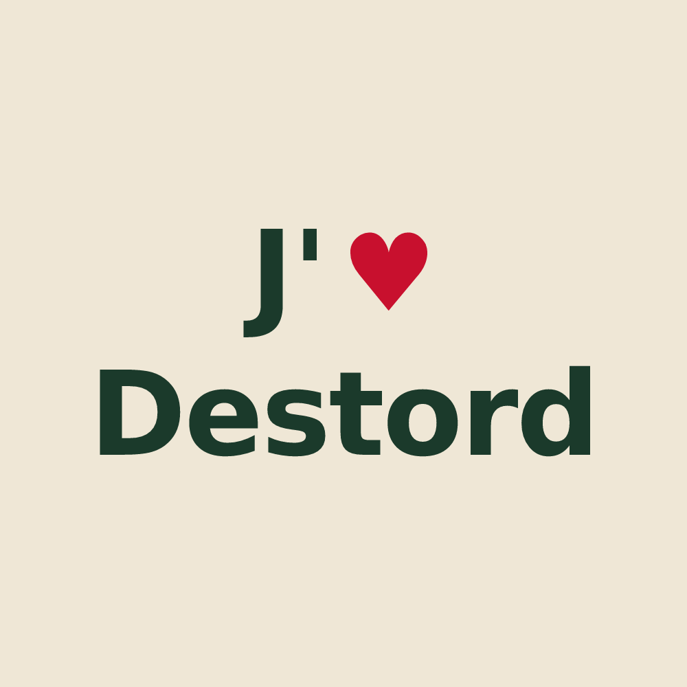 Tote bag personnalisé Destord — design J'aime Destord