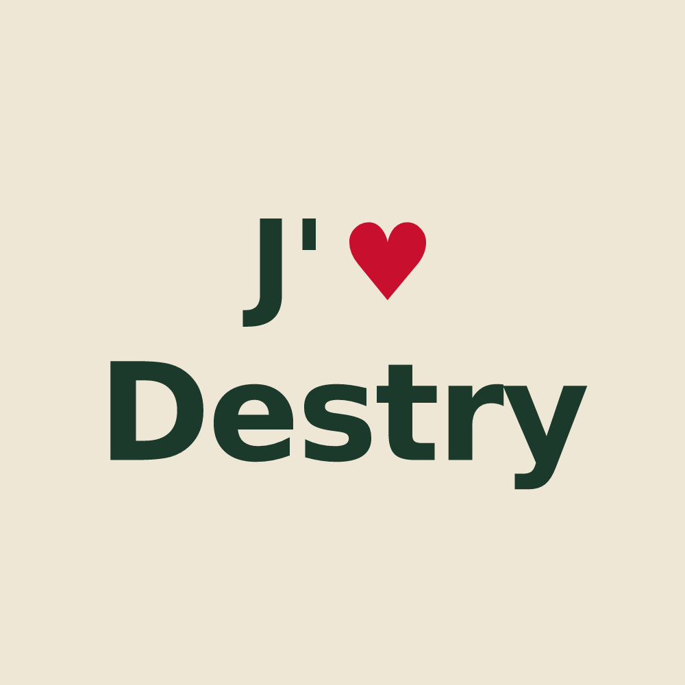 Tote bag personnalisé Destry — design J'aime Destry