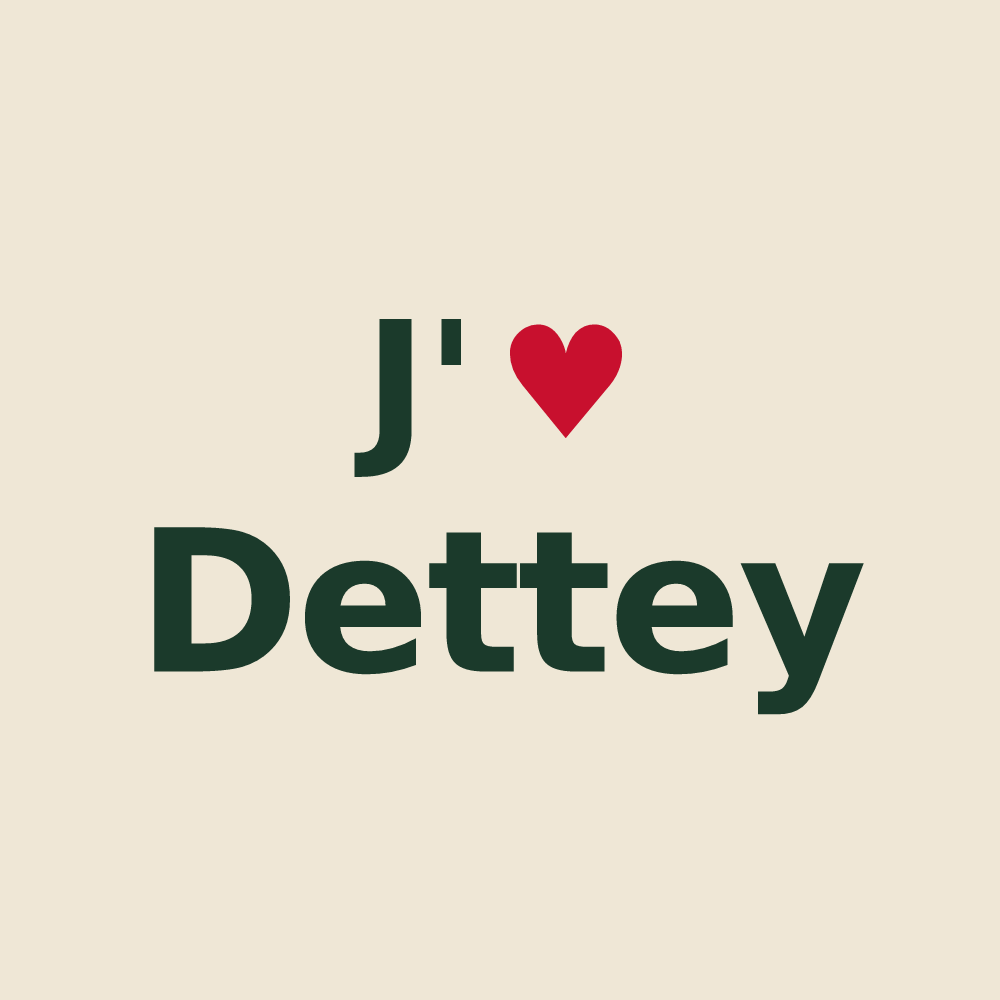 Tote bag personnalisé Dettey — design J'aime Dettey