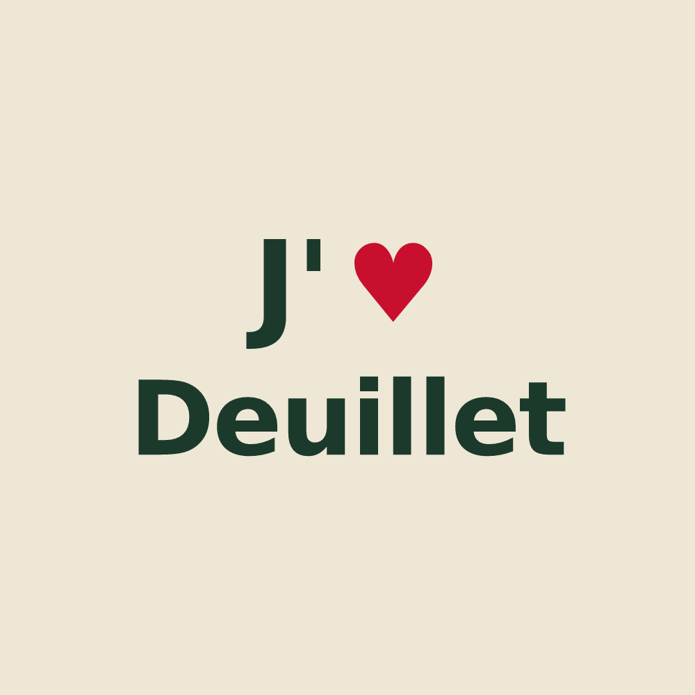 Tote bag personnalisé Deuillet — design J'aime Deuillet