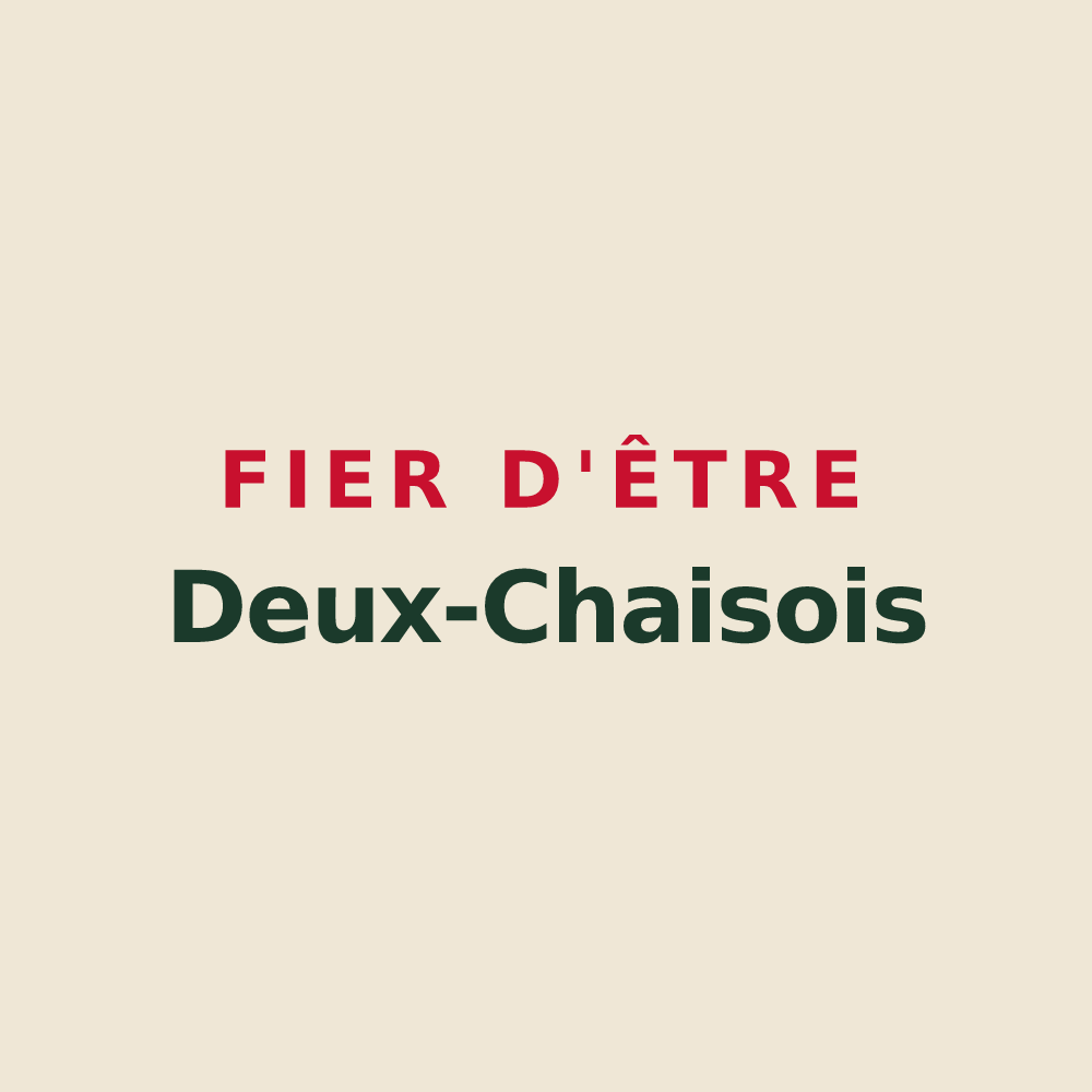 Tote bag « Fier d'être Deux-Chaisois » — design pour Deux-Chaises