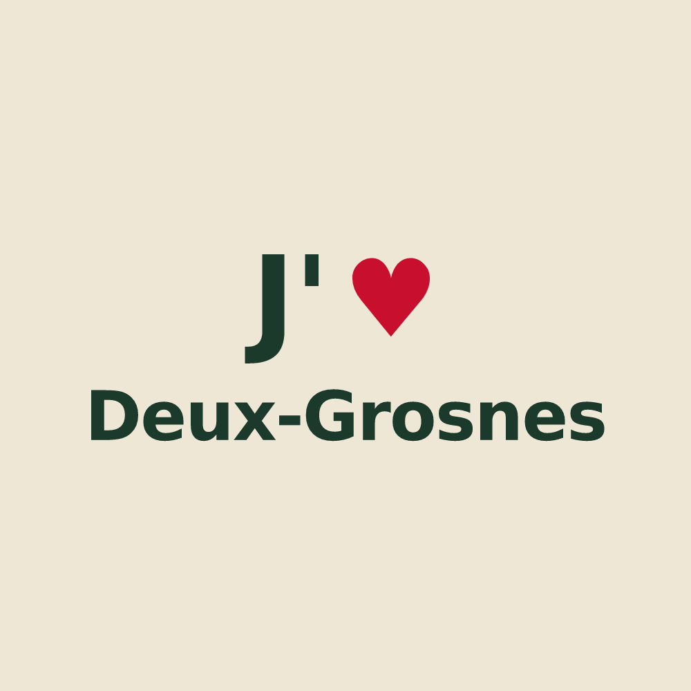 Tote bag personnalisé Deux-Grosnes — design J'aime Deux-Grosnes
