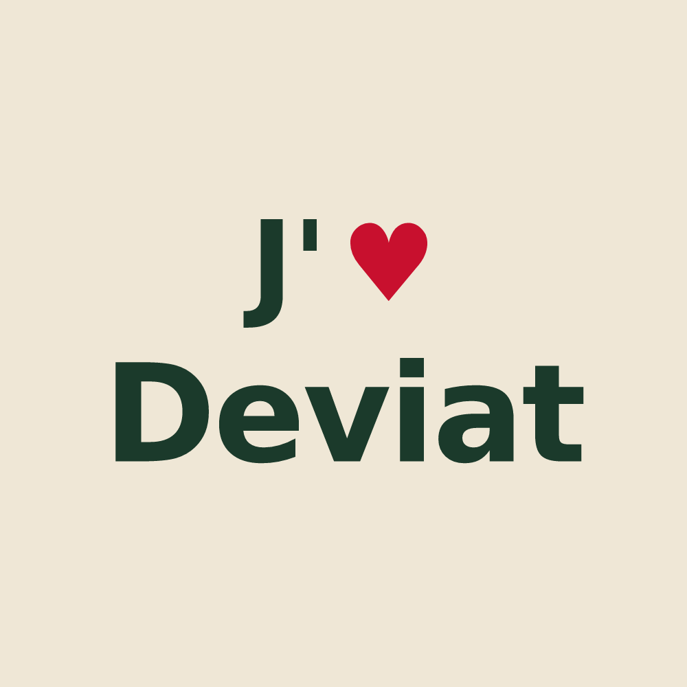 Tote bag personnalisé Deviat — design J'aime Deviat