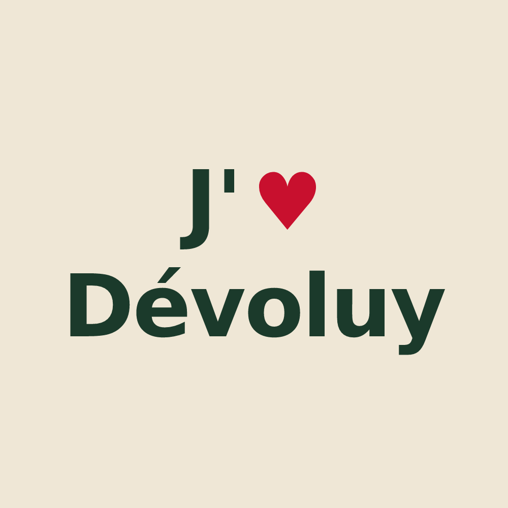 Tote bag personnalisé Dévoluy — design J'aime Dévoluy