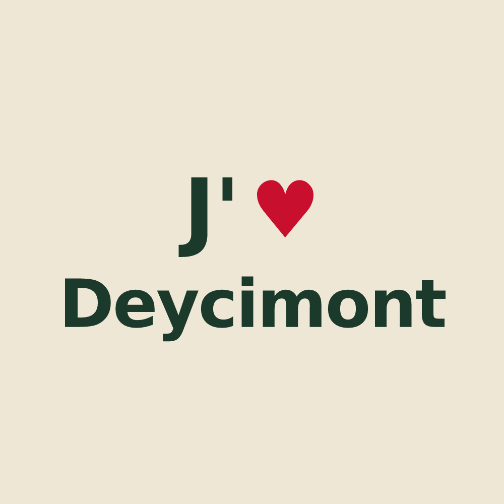 Tote bag personnalisé Deycimont — design J'aime Deycimont
