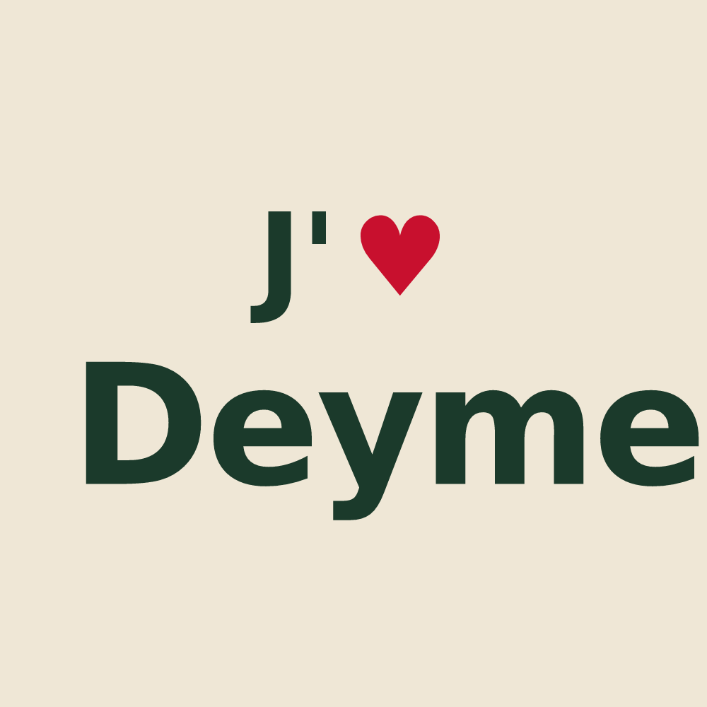 Tote bag personnalisé Deyme — design J'aime Deyme