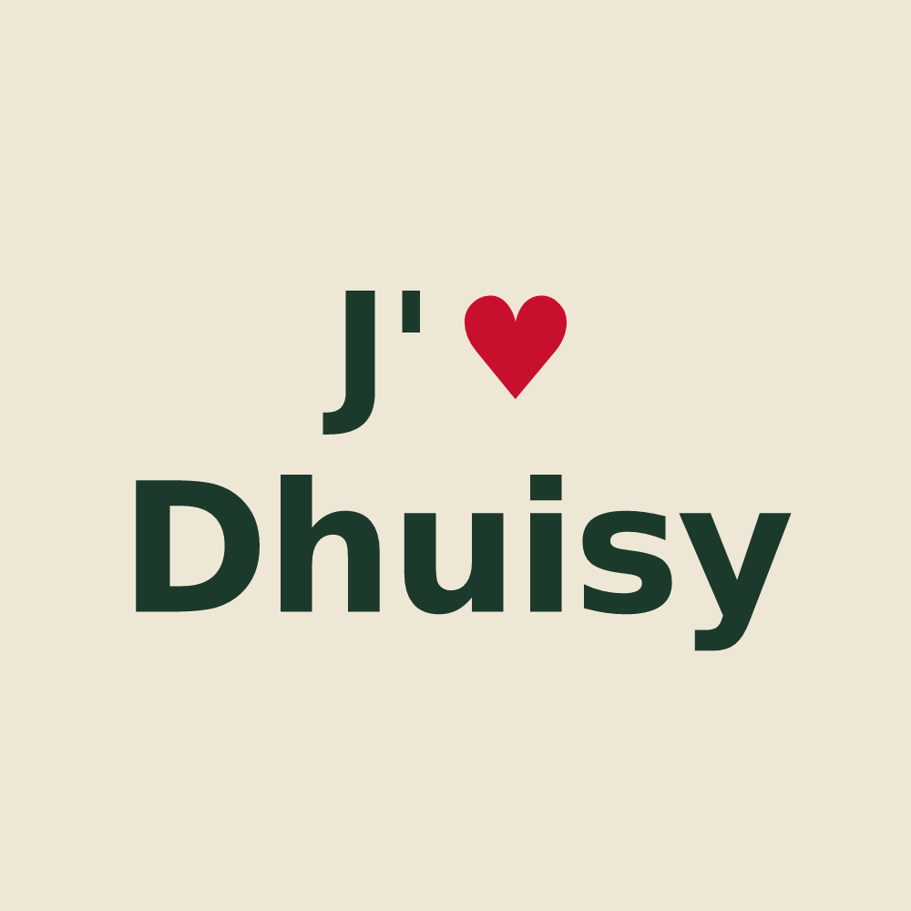 Tote bag personnalisé Dhuisy — design J'aime Dhuisy