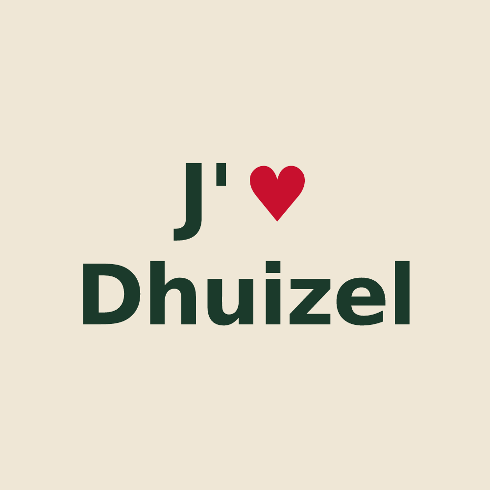 Tote bag personnalisé Dhuizel — design J'aime Dhuizel