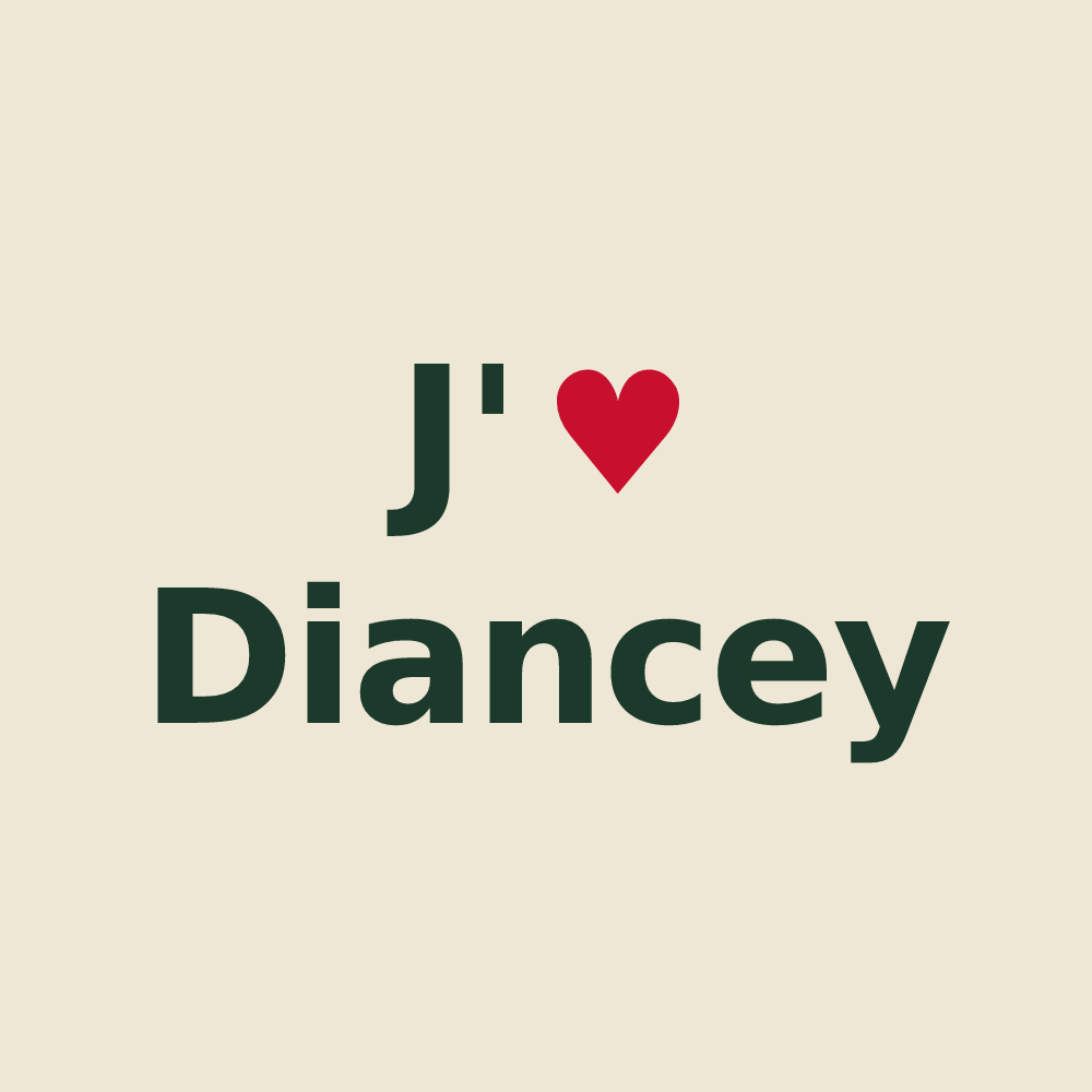 Tote bag personnalisé Diancey — design J'aime Diancey