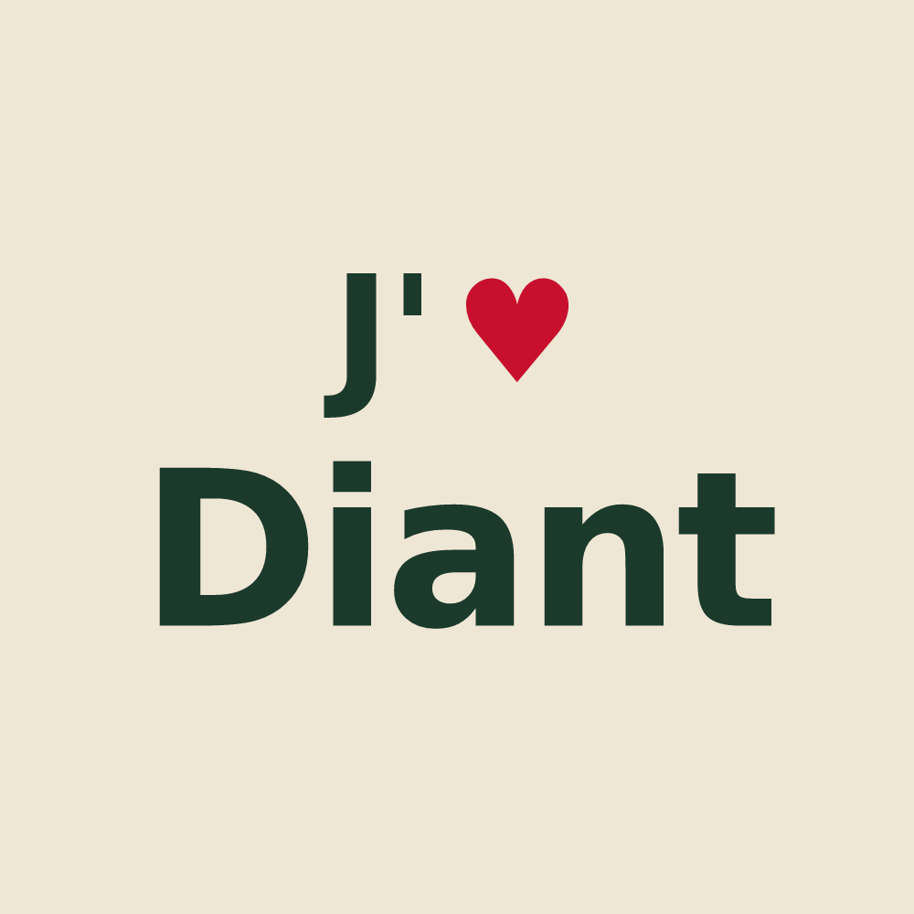 Tote bag personnalisé Diant — design J'aime Diant