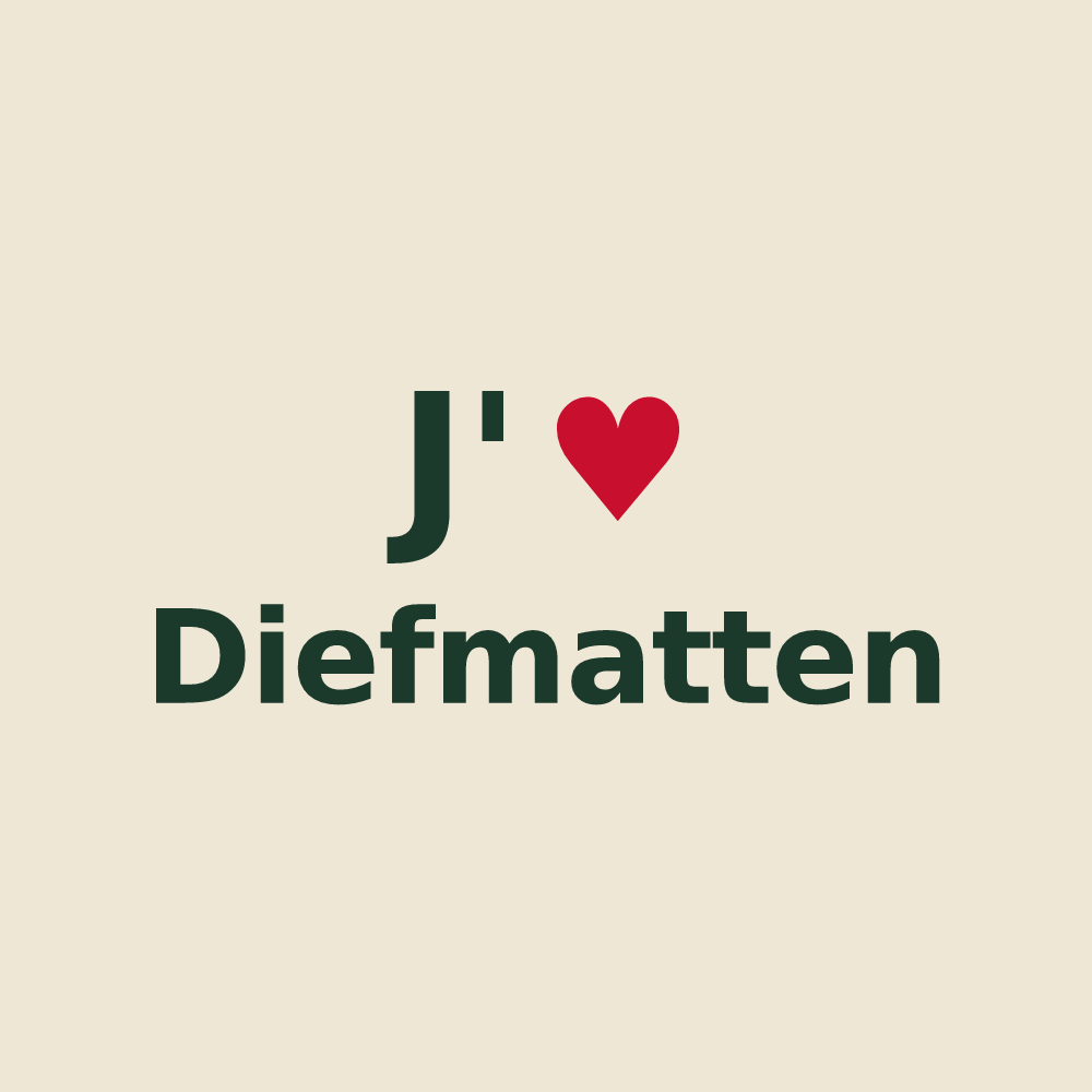 Tote bag personnalisé Diefmatten — design J'aime Diefmatten