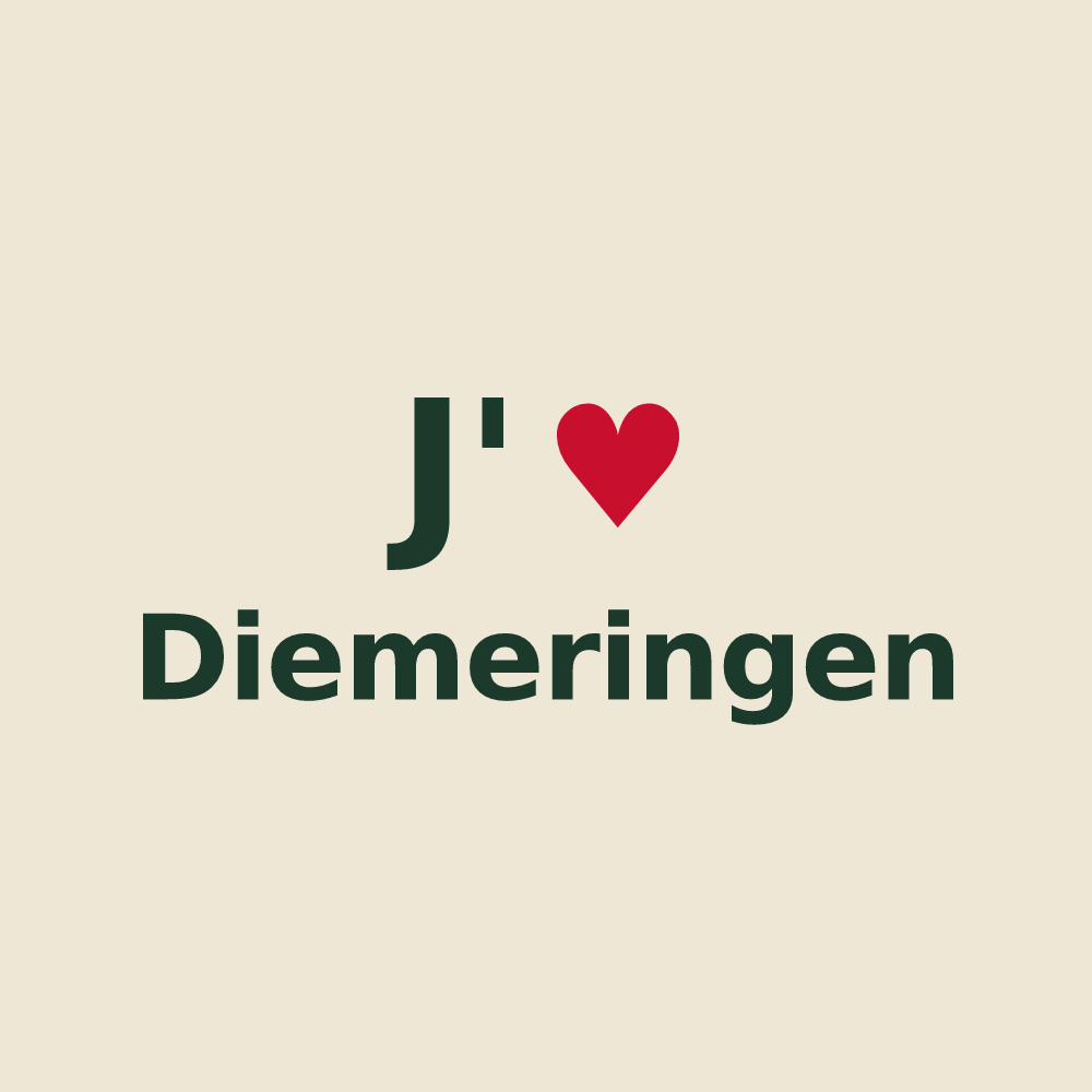 Tote bag personnalisé Diemeringen — design « J'aime Diemeringen » imprimé sur le tote bag