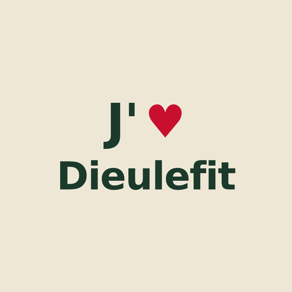 Tote bag personnalisé Dieulefit — design J'aime Dieulefit