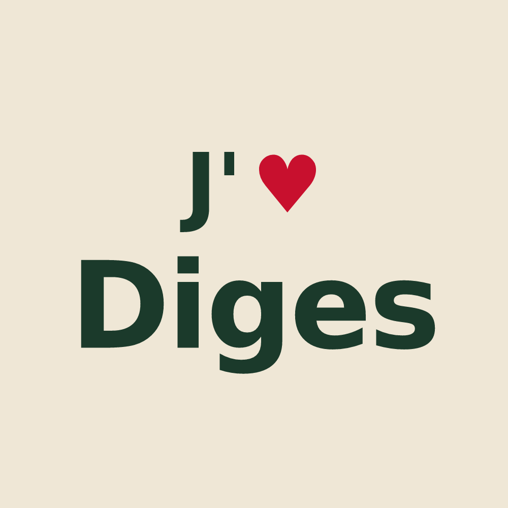 Tote bag personnalisé Diges — design J'aime Diges