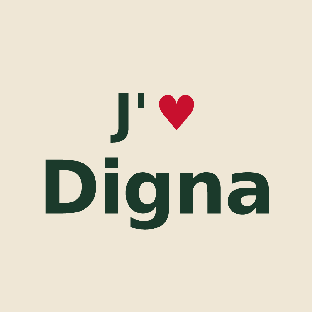 Tote bag personnalisé Digna — design J'aime Digna