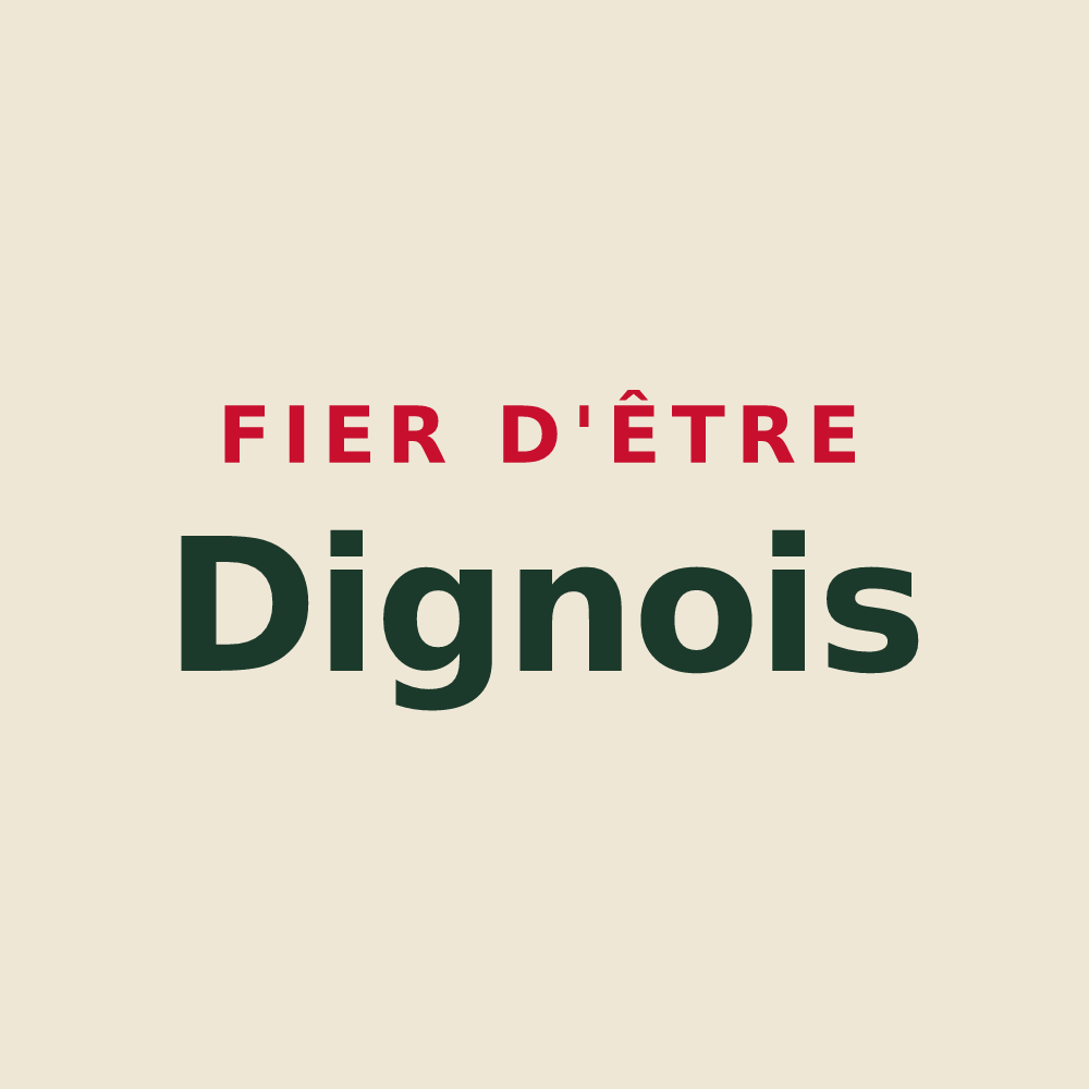Tote bag « Fier d'être Dignois » — design pour Digne-les-Bains