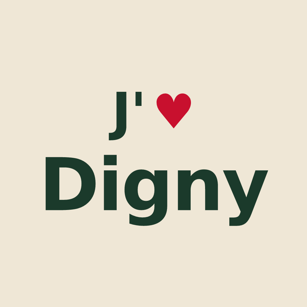 Tote bag personnalisé Digny — design J'aime Digny