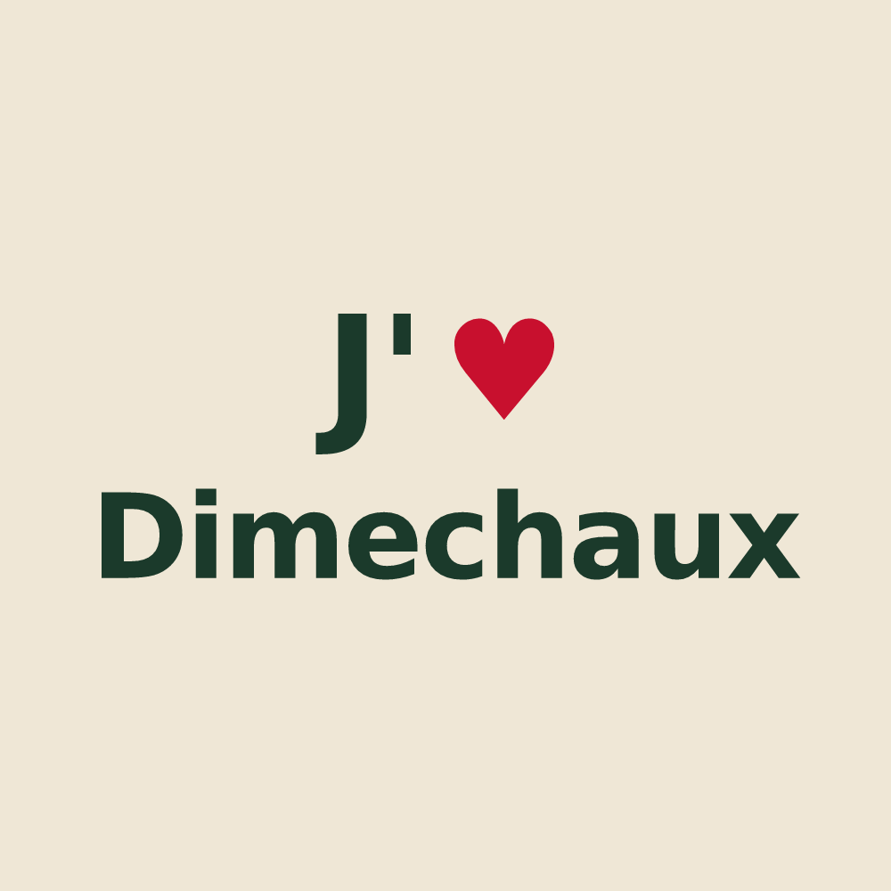 Tote bag personnalisé Dimechaux — design J'aime Dimechaux