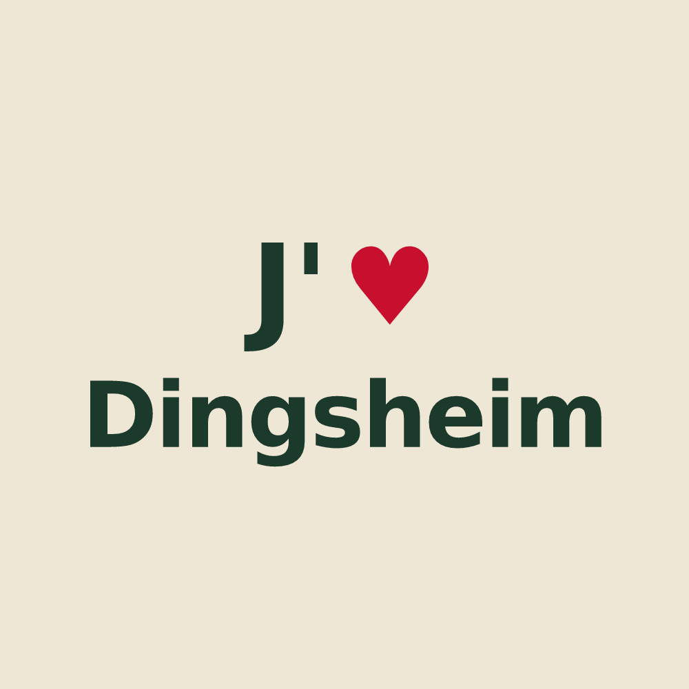 Tote bag personnalisé Dingsheim — design J'aime Dingsheim