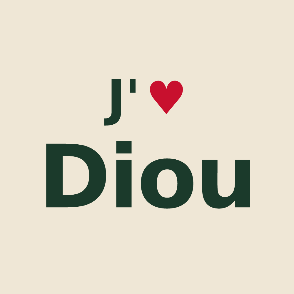 Tote bag personnalisé Diou — design J'aime Diou