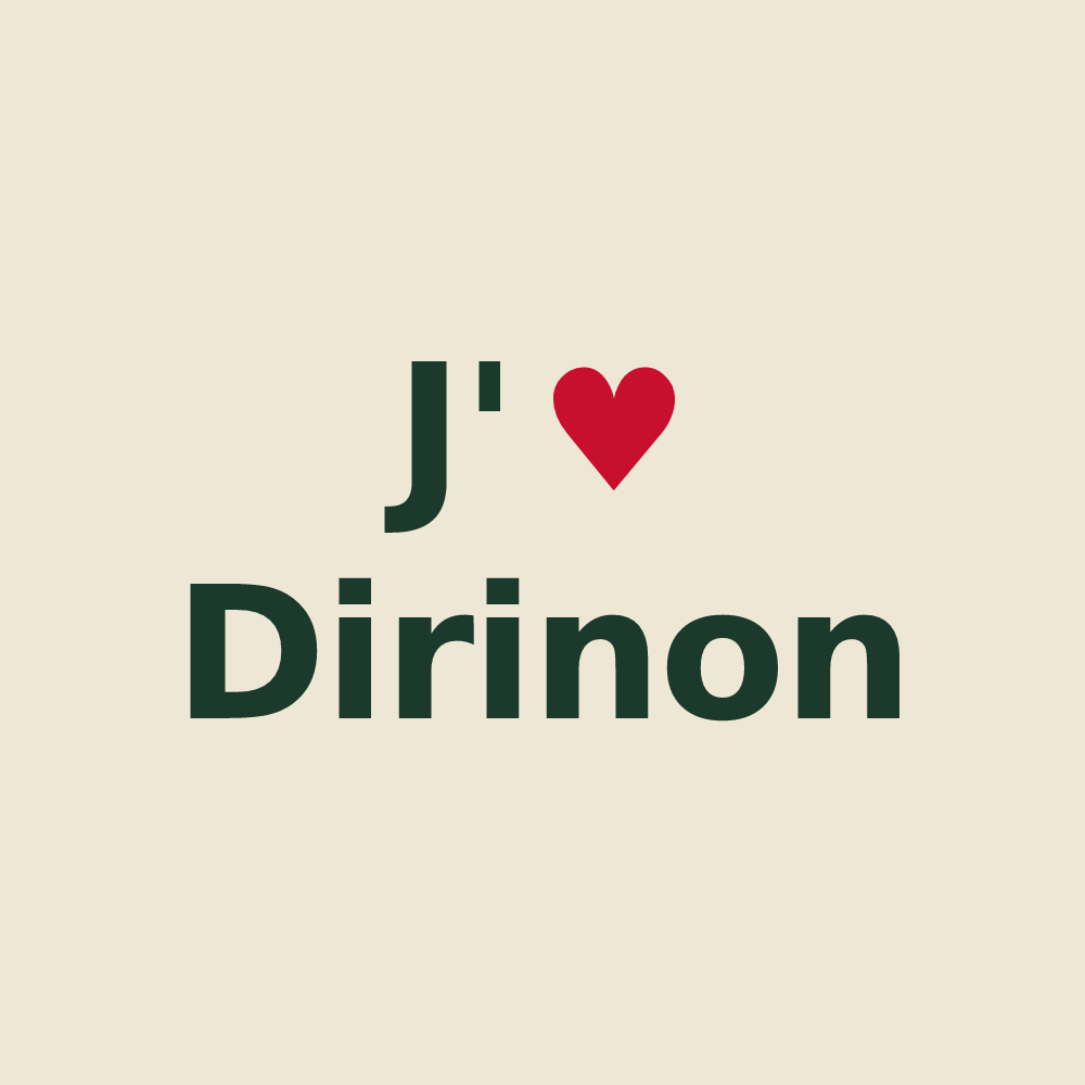 Tote bag personnalisé Dirinon — design « J'aime Dirinon » imprimé sur le tote bag