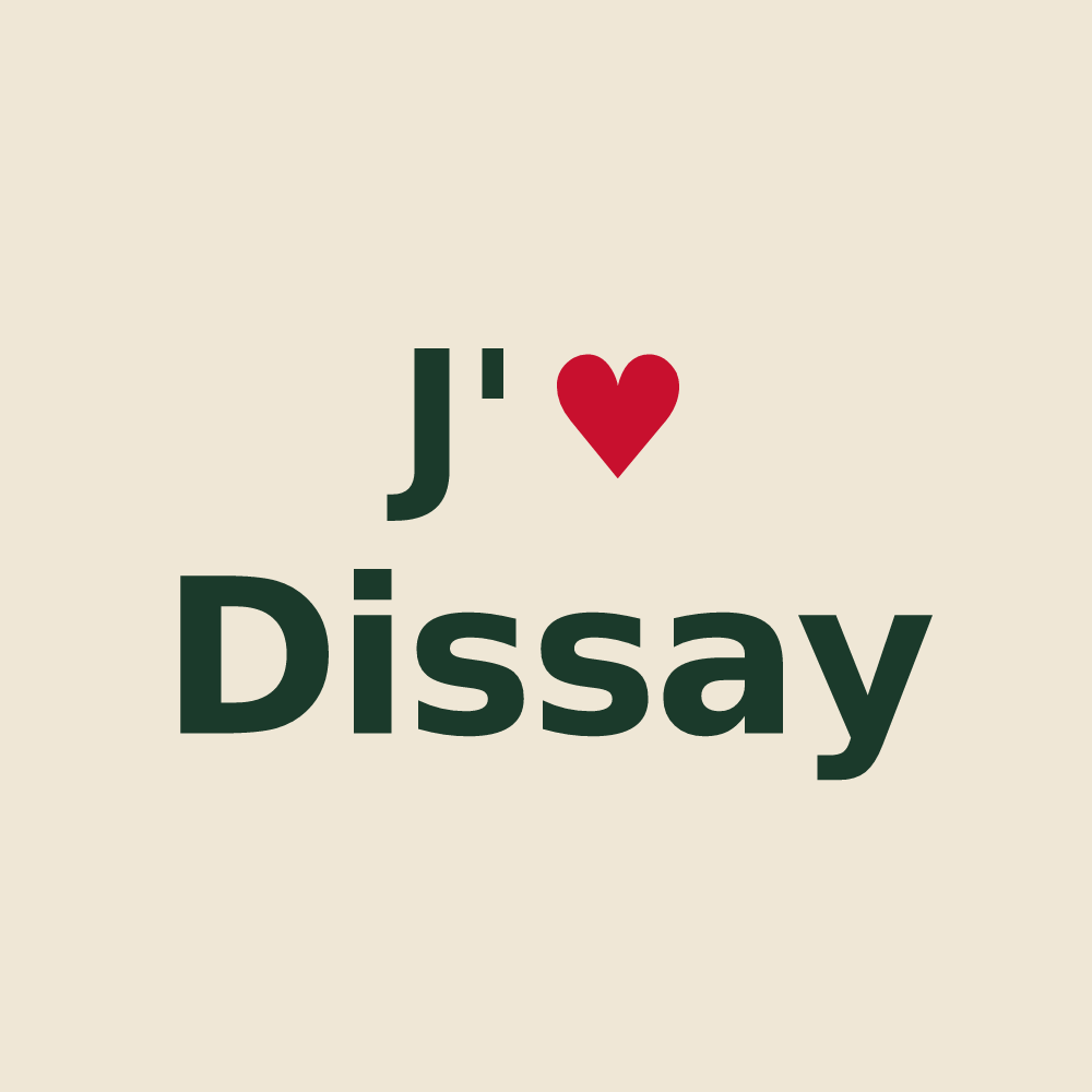 Tote bag personnalisé Dissay — design J'aime Dissay