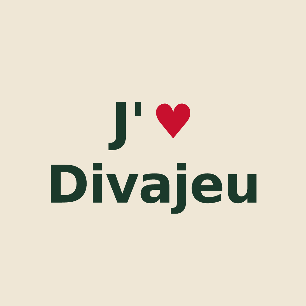 Tote bag personnalisé Divajeu — design J'aime Divajeu