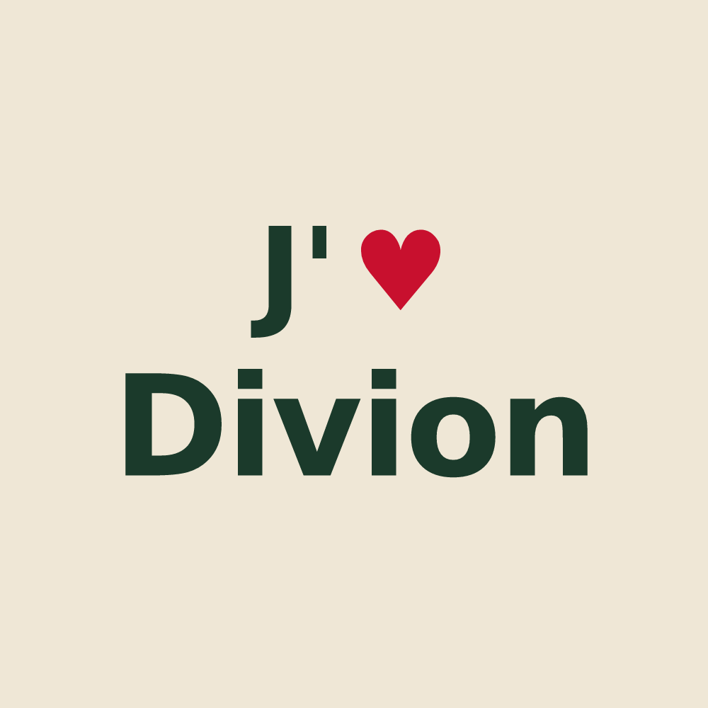 Tote bag personnalisé Divion — design J'aime Divion