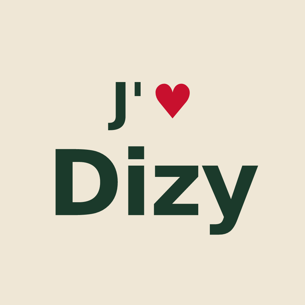 Tote bag personnalisé Dizy — design J'aime Dizy