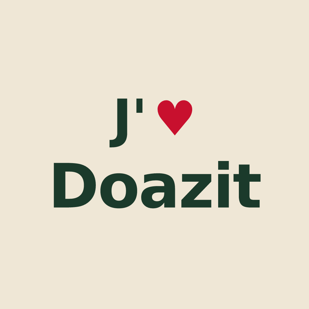 Tote bag personnalisé Doazit — design J'aime Doazit