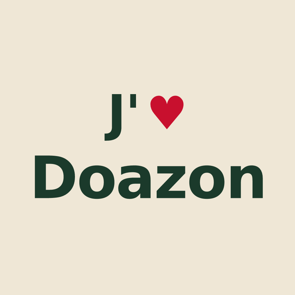 Tote bag personnalisé Doazon — design J'aime Doazon