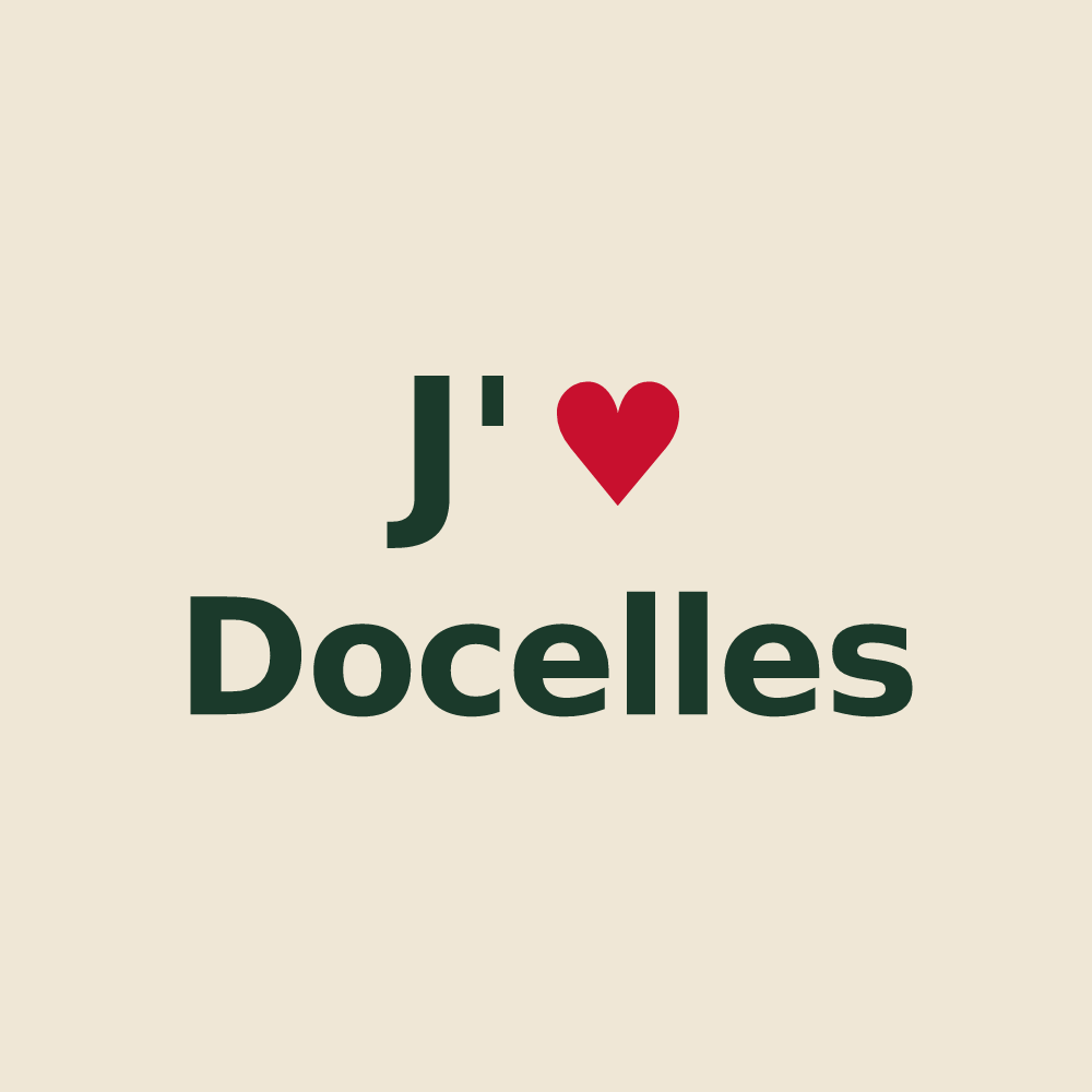 Tote bag personnalisé Docelles — design J'aime Docelles