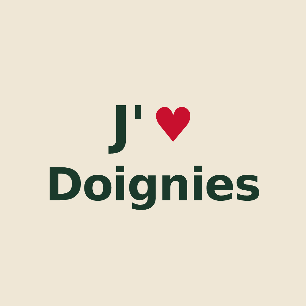 Tote bag personnalisé Doignies — design J'aime Doignies