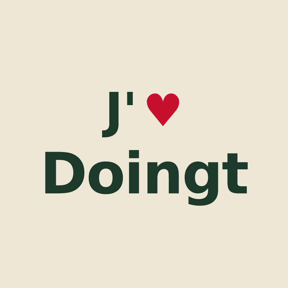 Tote bag personnalisé Doingt — design J'aime Doingt
